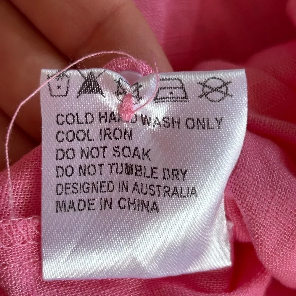 NWT Linen Hello Molly size XL STYLE ME YOUR WAY SHIRT DRESS PINK balloon - Picture 14 of 16